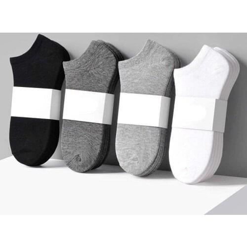 5 Pairs Women Socks Black White Cotton Casual Boat socks Comfortable Cotton Ankle Socks