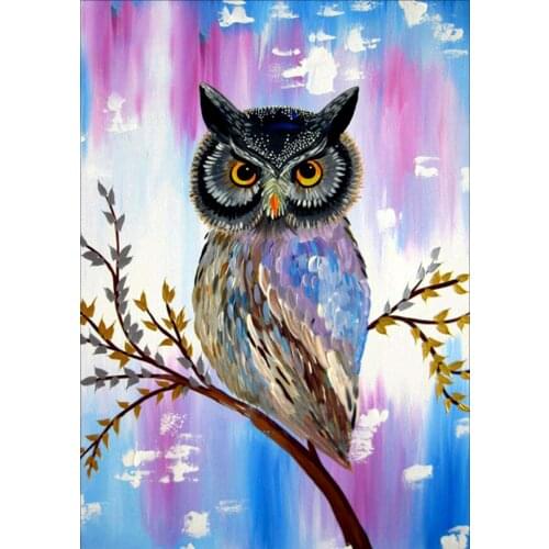 5D Diamond Painting Owl Animal Diamond Embroidery Cross Stitch Sticker Mosaic Home Decoration Pattern DIY Handmade Gift