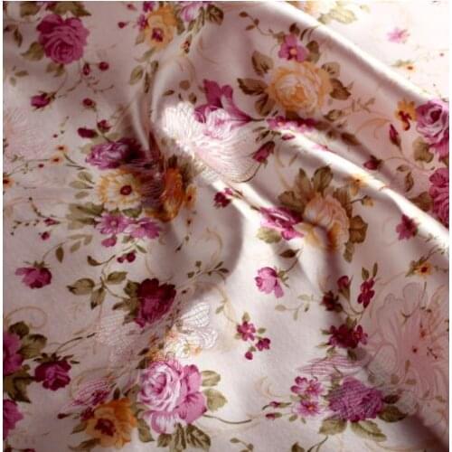 70cm*100cm costume dress fabric Ancient high-grade fabrics brocade synthetic silk fabrics fine clothing fabric pink color peony