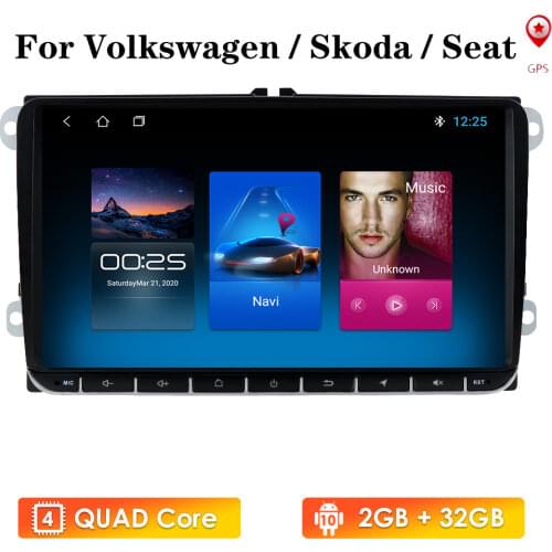 2Din Android 9.0 Car Navi For VW/Volkswagen/Golf/Polo/Tiguan/Passat/b7/b6/leon/Skoda/Octavia car Radio GPS Car Multimedia player
