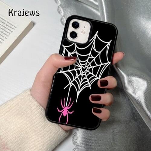 Krajews Web of Love coque Phone Case for iPhone 12 mini 5 6S 7 8 PLUS X XS XR 11 PRO MAX SE 2020 Back Cover Funda Shell