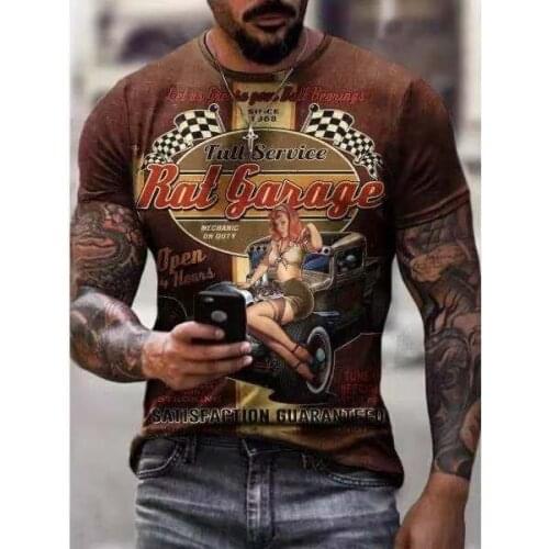 Summer New Personality Casual Printing T-Shirt For Men Oversized Short Sleeved Top Tees Hot Sale In Europe And America