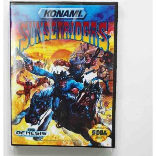 Sunset Riders Game Cartridge 16 bit MD Game Card With Retail Box For Sega Mega Drive