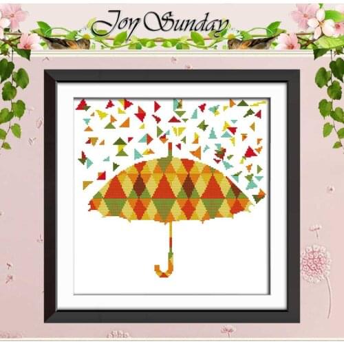Colorful umbrellas patterns counted Cross Stitch 11CT 14CT Cross Stitch Set Wholesale DIY Cross-stitch Kit Embroidery Needlework