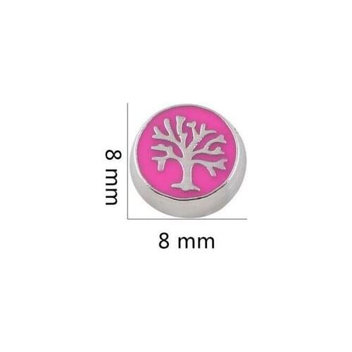 20PCS/lot Round Family Tree Floating Locket Charms Fit For Magnetic Memory Floating Locket Jewelrys Making