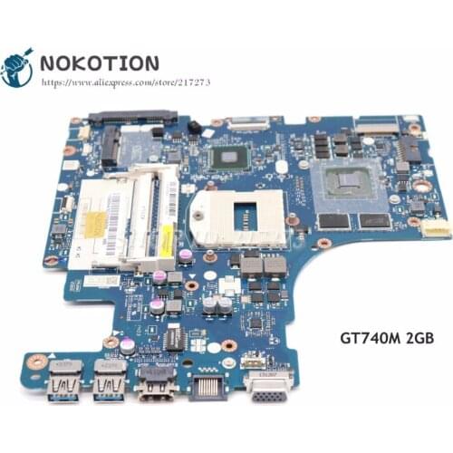 NOKOTION Laptop Motherboard For Lenovo ideapad Z510 Main Board AILZA NM-A181 Rev 1.0 DDR3L GT740M 2GB graphics