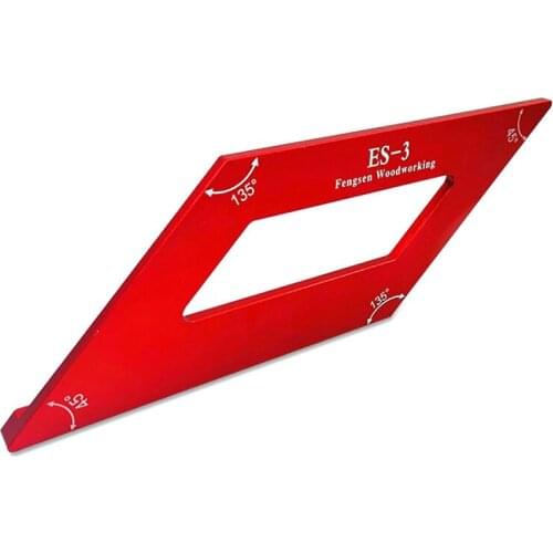 Multi Woodworking Scribe Ruler Aluminum Alloy Angle Ruler WoodWork 45/135 Degree Right Angle Line Gauge Carpenter Measuring Tool