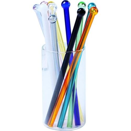 Reusable Glass Straws Heat Resistant Milkshake Juice Household Drinks Thick Straws