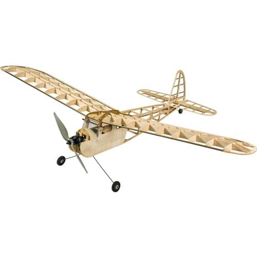DWH RC Airplane Blasa Wood Aircraft 1150mm Wingspan Outdoor Flight Toys DIY Assembly Model with Motor ESC Servo and Propeller