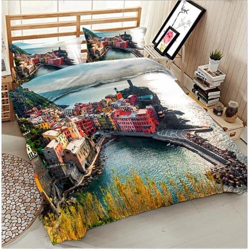Fashion 3d bedding sets full size bedsheet Duvet bed cover Pillowcase flat sheet Twin king Queen Bed Linen California king