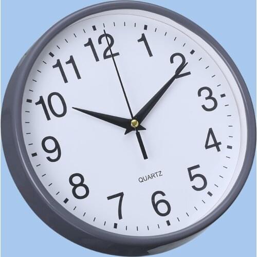Simple Round 8 Inch White Background Wall Clock Study Room Kitchen Living Room Silent Scanning 22 cm Quartz Clocks Modern Design