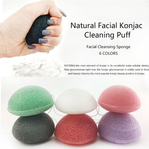Natural Konjac Face Exfoliator Wash Puff Cosmetic Puff Facial Cleaning Sponge Face Cleanser Washing Pads Facial Care Foam Maker