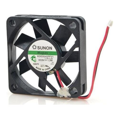 Original SUNON 4510 KDE0545PFV1 45*45*10MM DC 5V 1.3W 4.5CM 2-wire silent cooling fan