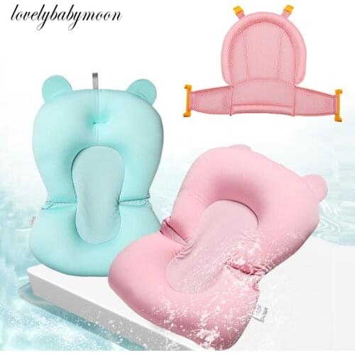 Bath Tub Baby Shower Pad Non-Slip Bathtub Seat Support Mat Newborn Safety Security Bath Support Cushion Foldable Soft Pillow