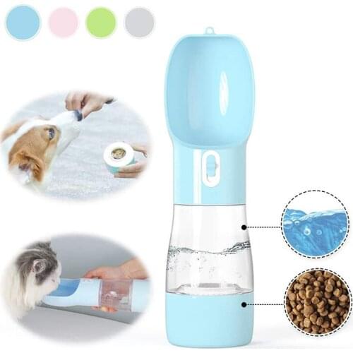 Portable Dog Water Bottle For Dogs Multifunction Dog Food Water Feeder Drinking Bowl Puppy Cat Water Dispenser Pet Products