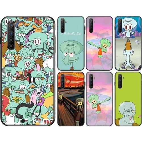 Cartoon Squidward Tentacles Silicone Cover For OPPO Reno 4 3 Pro 10X Zoom 2 Z F Realme ACE C2 X2 Pro 5G Phone Case