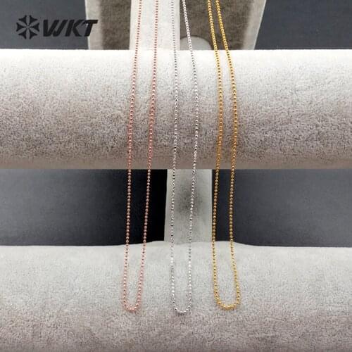 WT-N1040 WKT 18 Inch Fashion Jewelry Brass Beads Necklace Women Jewelry Necklace Findings