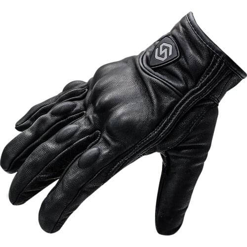 Winter Men Motorcycle Gloves Touch Screen Anti Slip Windproof Waterproof Breathable Leather Motorcycle Riding Gloves