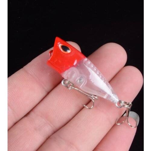 1pcs 4cm 3g High Quality Topwater Fishing Lures Popper Bait 6 Colors Available Bass Crnakbait Wobblers Fishing Tackle Pesca