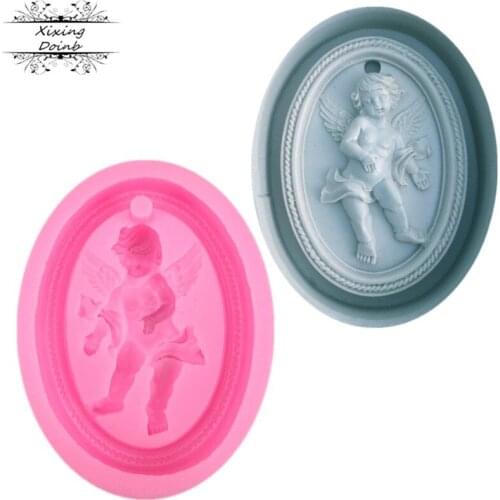 1Pcs Angel shaped silicone soft candy mold cake decorating tool candy chocolate soap mold