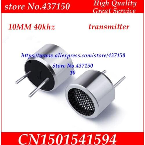10pcs/lot 10MM 40KHZ emission probe Ultrasonic transmitter sensor