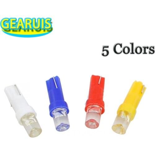 1000X T5 12V LED W3W Concave Car Styling Wedge Dashboard Dash Gauge Light Lamp Bulb Base Gauge bulbs White Blue Amber Green Red