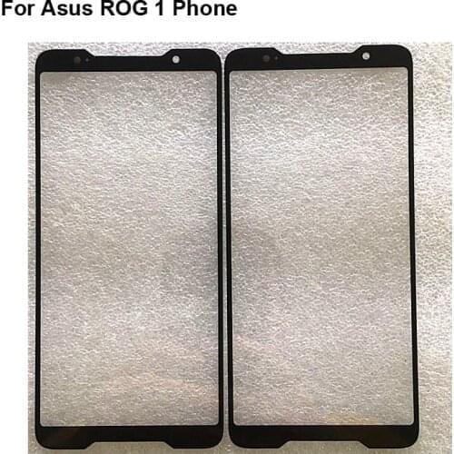 2PCS Parts For Asus ROG 1 Phone Touch Screen Outer LCD Front Panel Screen Glass Lens Cover ROG1 ZS600KL Z01QD Without Flex Cable