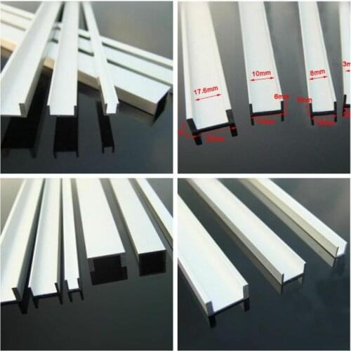 5pcs U-shaped aluminum groove profile,Bezel grooved aluminum,guide Card slot Glass fixed inner groove,CNC machining cutting