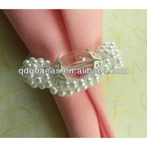 Diamond wedding napkin ring and clear acrylic