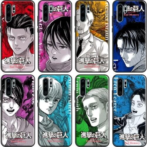 Anime Attack on Titan Case For Huawei P30 P40 P20 Lite Pro Nova 5T P Smart 2019 Honor 10 Lite 20 9X 8X 8A 10i