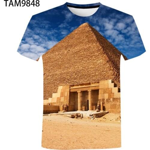 2021 Summer Mens T-shirt Pyramid 3D Printed Fashion Lovers Short Sleeved O-Neck Children Casual Streetwear Tshirt Hip-Hop Top