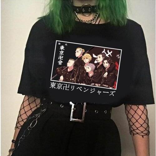2021 Japan Harajuku Tokyo Revengers Graphic Tee Shirt Oversized Streetwear Tshirt Short Sleeve Men Women