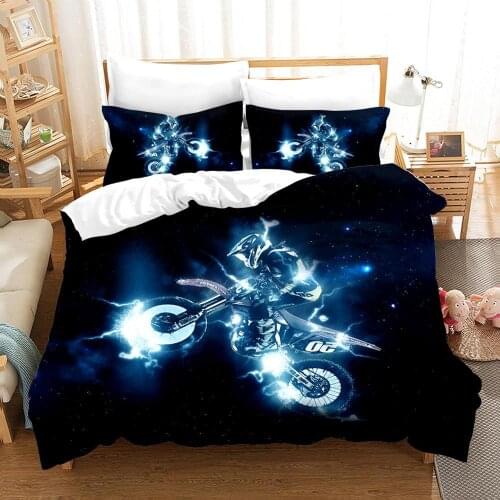 Motocross Racing 3D Printed Duvet Cover Set Motorcycle Bed Linens Twin Full Queen King Size Bedding Set Bedclothes Home Textile
