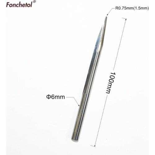 6mm*10degree*R0.75*100,Freeshipping CNC solid carbide End Mill,woodworking router bit,taper ball nose milling cutter,relief tool