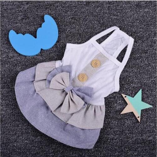 Pet Dog Clothes Thin Spring Summer Dog And Cat Costume Fashion Casual Princess Dress Teddy Bichon Small Pet Dog Skirt DC821