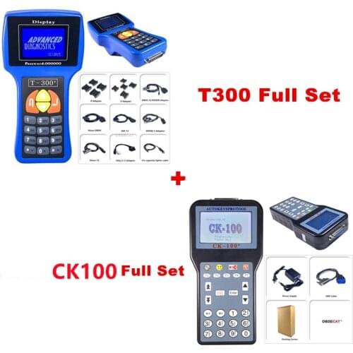 DHL Free Best T300 Auto Key Programmer V17.8 English/Spanish Language Optional+CK100 V46.02 Professional Auto Car Key Programmer