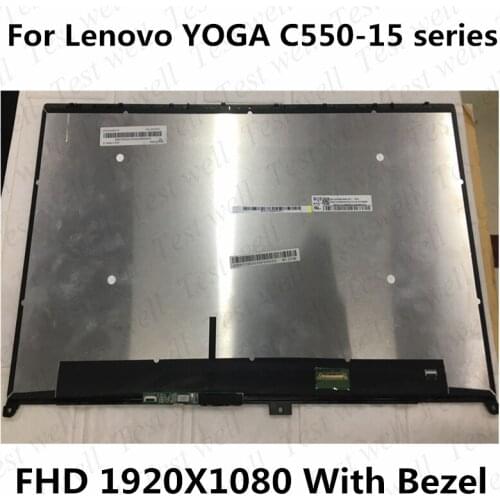 Original NEW 15.6'' FHD LCD replacement For Lenovo YOGA C550-15 series Laptop LED LCD Touch Screen DigitIzer Assembly With Bezel