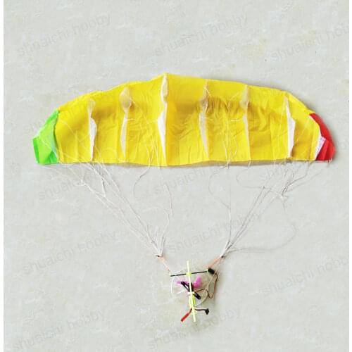 1pc Electric Remote Control Powered Paraglider Airplane 81CM Indoor Aerobatics Parachute Mini Flight Paramotor for RC Hobby Toy