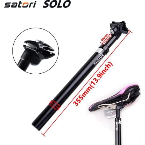Satori Bike seatpost 27.2mm 355mm aluminum Alloy for MTB road bike saddle seat post hydraulic suspension 40mm travel 472g