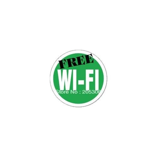 600 pcs/lot 100mm diameter FREE WIFI self adhesive paper lable sticker, Item No.DU07
