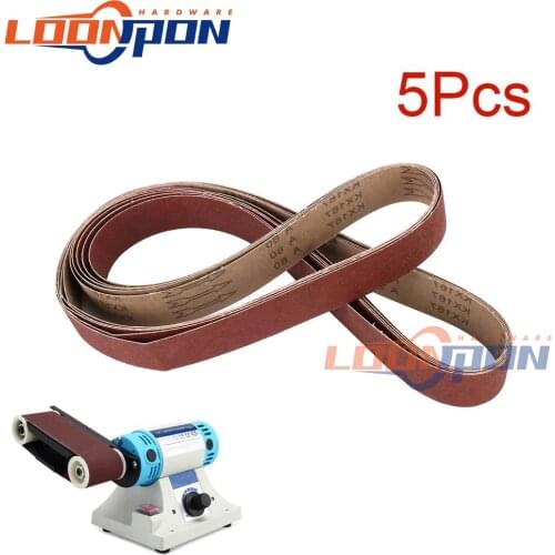 Sanding Belts 50mmX2100mm Grinding Polishing Aluminum Oxide Sander Belts for Wood Soft Metal Polishing 60-320# 5Pcs/Set