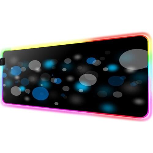 Blue and black RGB Mouse Pad Gamer Accessories Large LED MousePad Gaming Desk Mats 90x40cm/70x30cm PC Desk Play Mat with Backlit