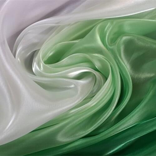 Ombre Glass Organza Fabric Shiny Decoration Glossy Party Supplies Stage Cosplay Background DIY Sewing Doll Gauze