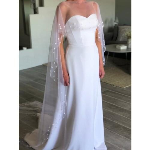 Wedding cape, Bridal Cape Flower cape, Tulle Cape, Capelet, Wedding cover up