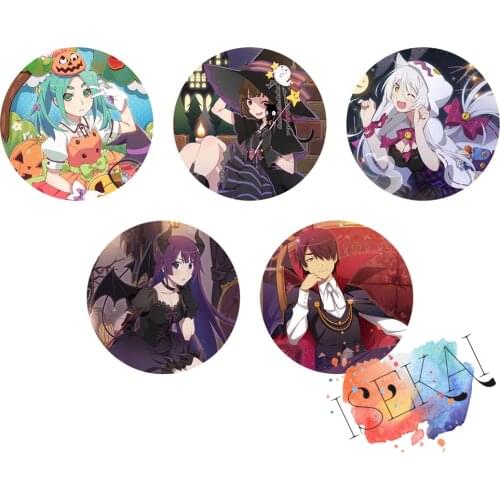 Monogatari Series Anime Badge Araragi Koyomi Yotsugi Hitagi Oikura Sodachi Sengoku Nadeko Metal Badge Brooch Pins