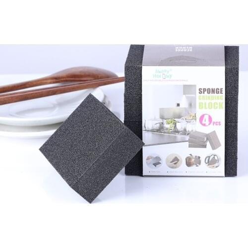 1/4 pcs Househeld Nano Emery Rust Removing Tool Sponge Carborundum Brush Kitchen Washing Magic Strong Decontamination Brush