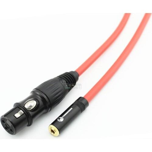 1Pcs gold-plated 3.5 earphone female jack to XLR female SLR camera wired microphone fever audio extension cable HiFi