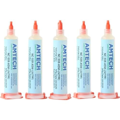 100% AMTECH NC-559-ASM-UV(TPF) Flux Cleaning Free Low Smoke BGA Soldering Station Commonly Used 559 Solder Paste