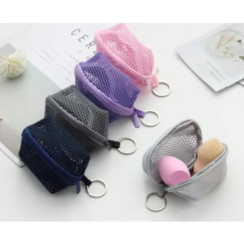 100pcs Fashion Transparent Mesh Zipper Cosmetic Bag Portable Travel Makeup Storage Purse Cosmetic Organizer Tools NO459