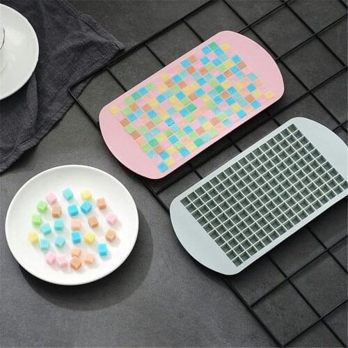 160 Grids Food Grade Silicone Ice Tray Fruit Ice Cube Maker DIY Creative Small Ice Cube Mold Square Shape Kitchen Accessories